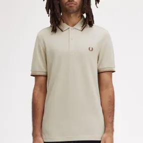 06697 Fred Perry twin tipped Fred Perry shirt oatmeal