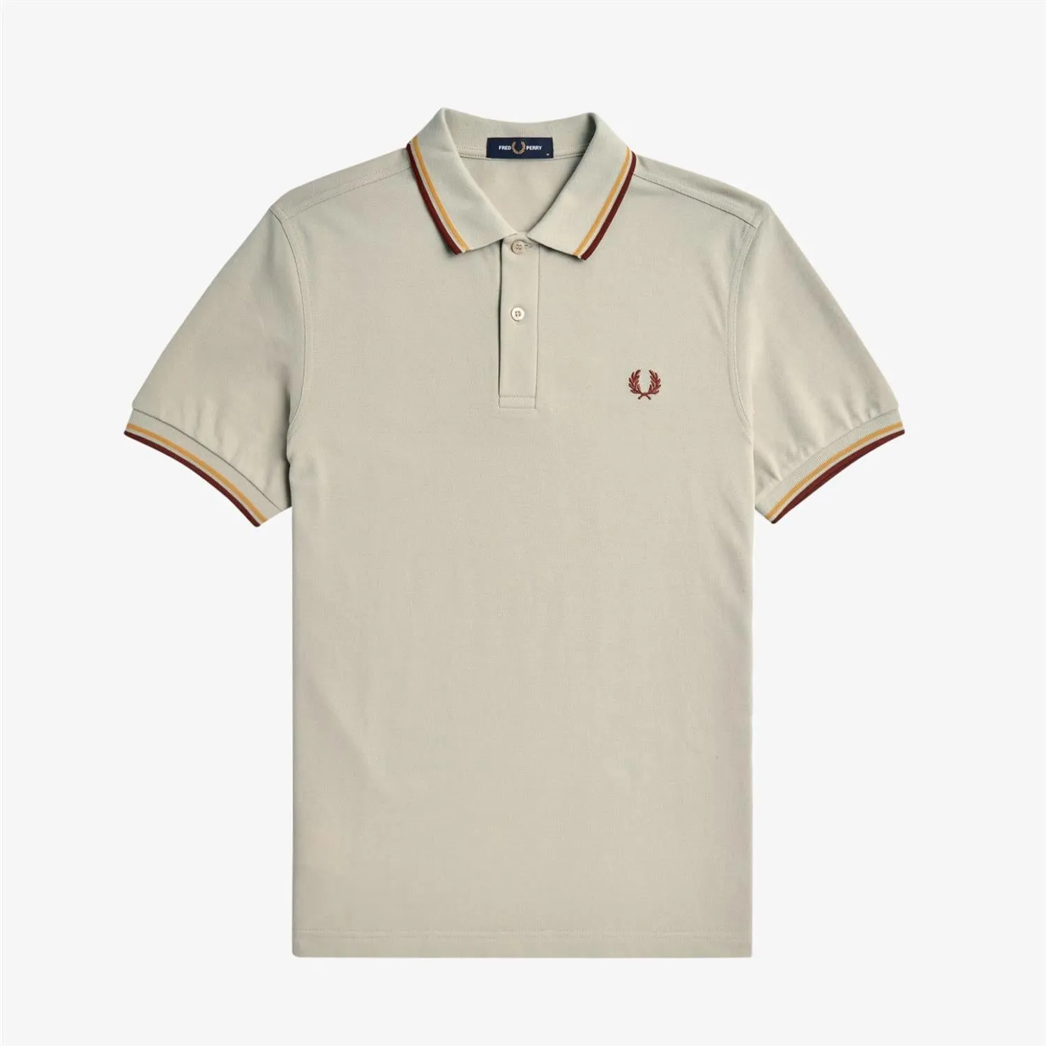 06697 Fred Perry twin tipped Fred Perry shirt oatmeal