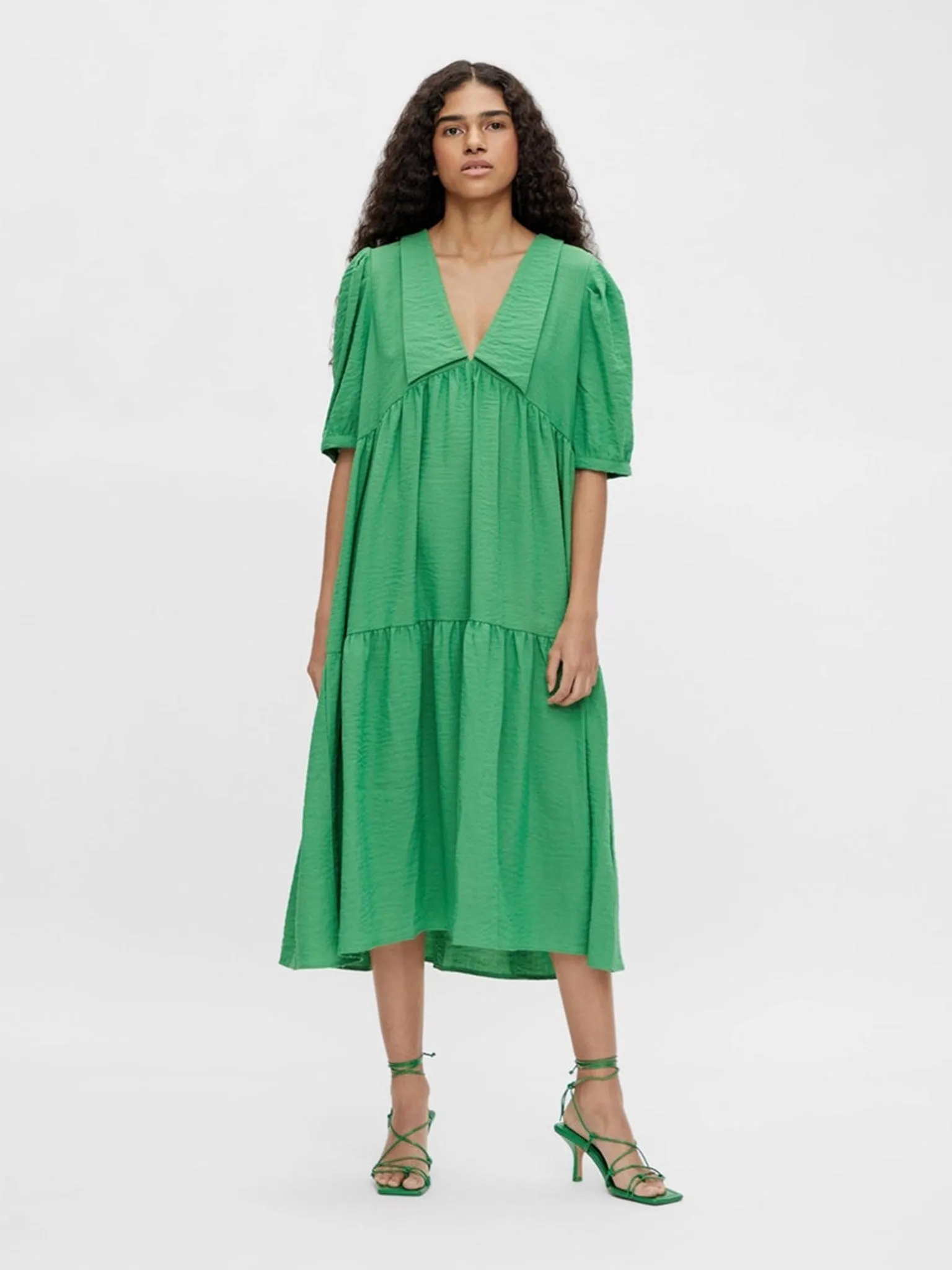 Alaia Lang Kjole - Artichoke Green