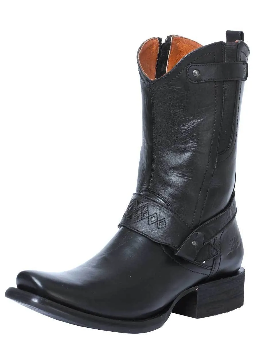 Botines Casuales de Piel Genuina para Hombre 'Rio Grande' NEGRO-40508*