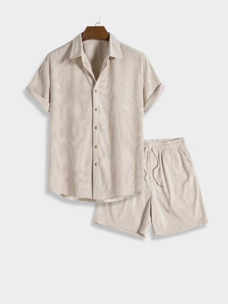 Button Up Corduroy Summer Set