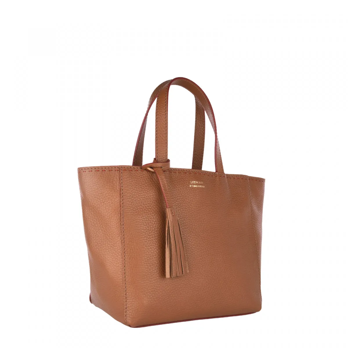 Cabas parisien Loxwood en cuir grainé - Camel