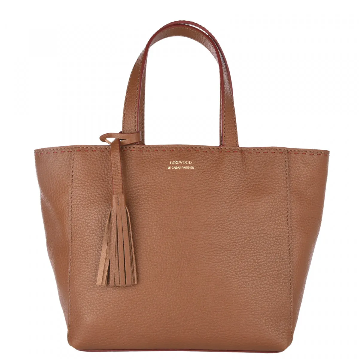 Cabas parisien Loxwood en cuir grainé - Camel