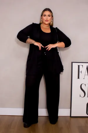 Conjunto Plus Size Três Peças Silvia Preto