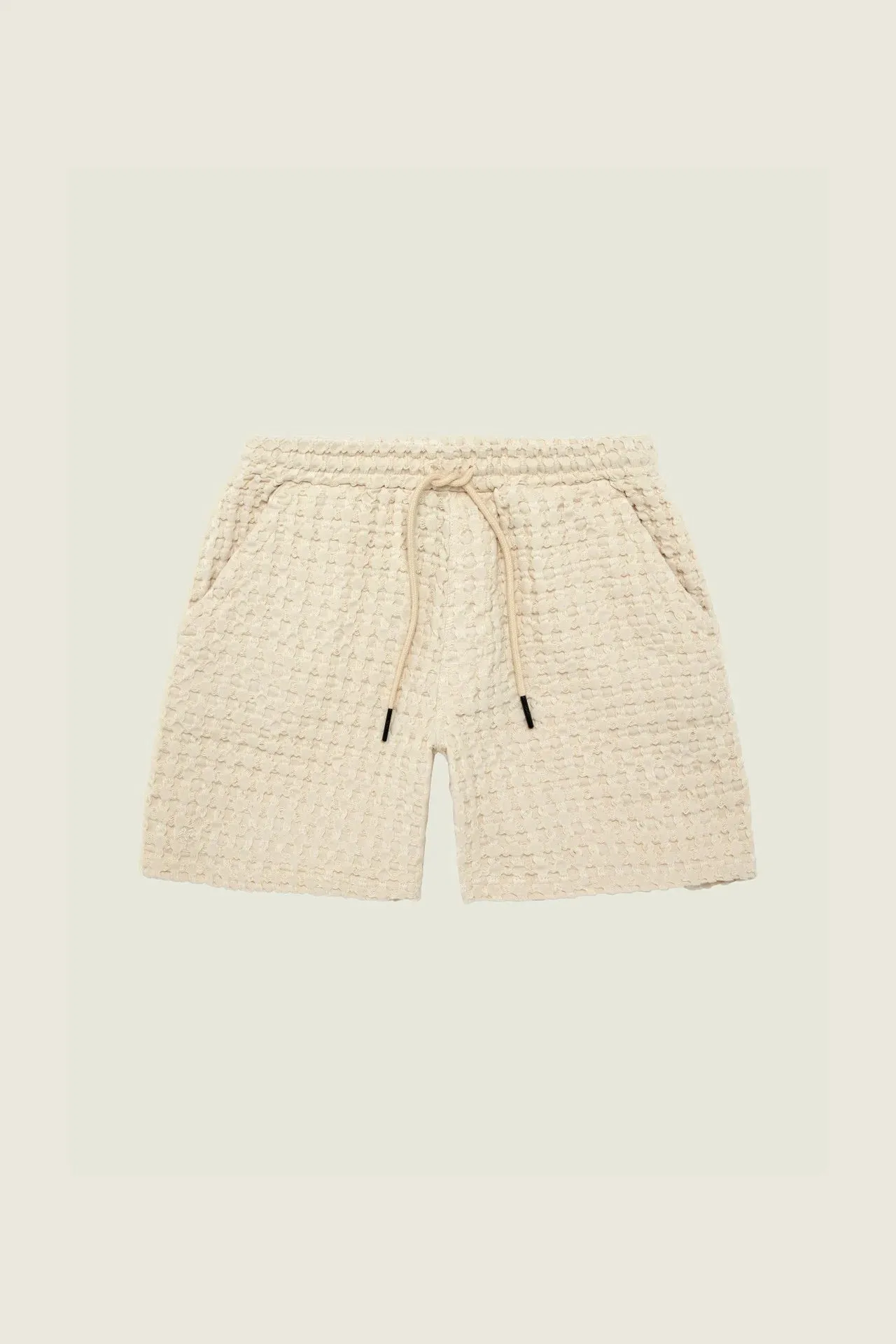 ECRU PORTO WAFFLE SHORTS