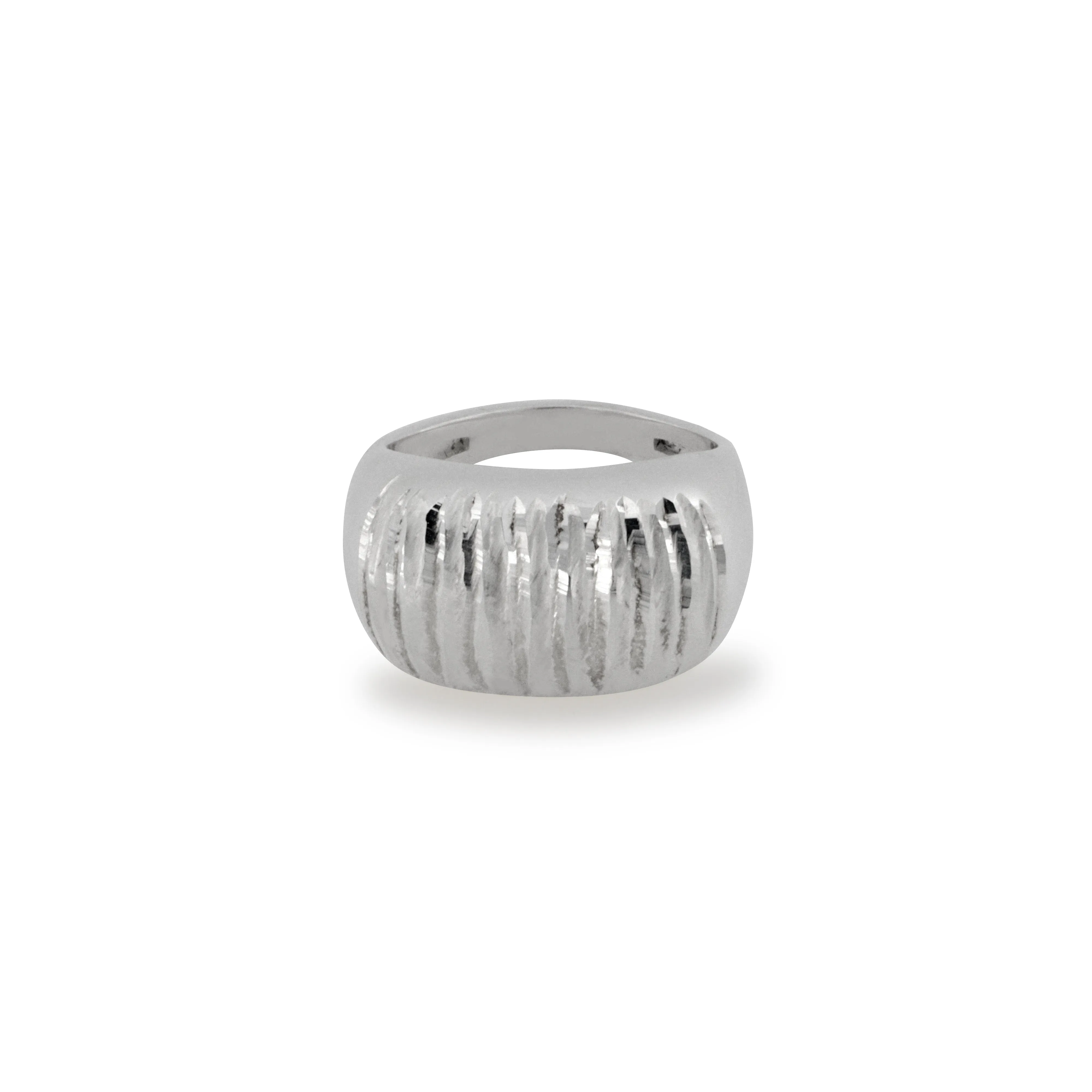 Fingerring, Chunky Rillet Ring, sterlingsølv