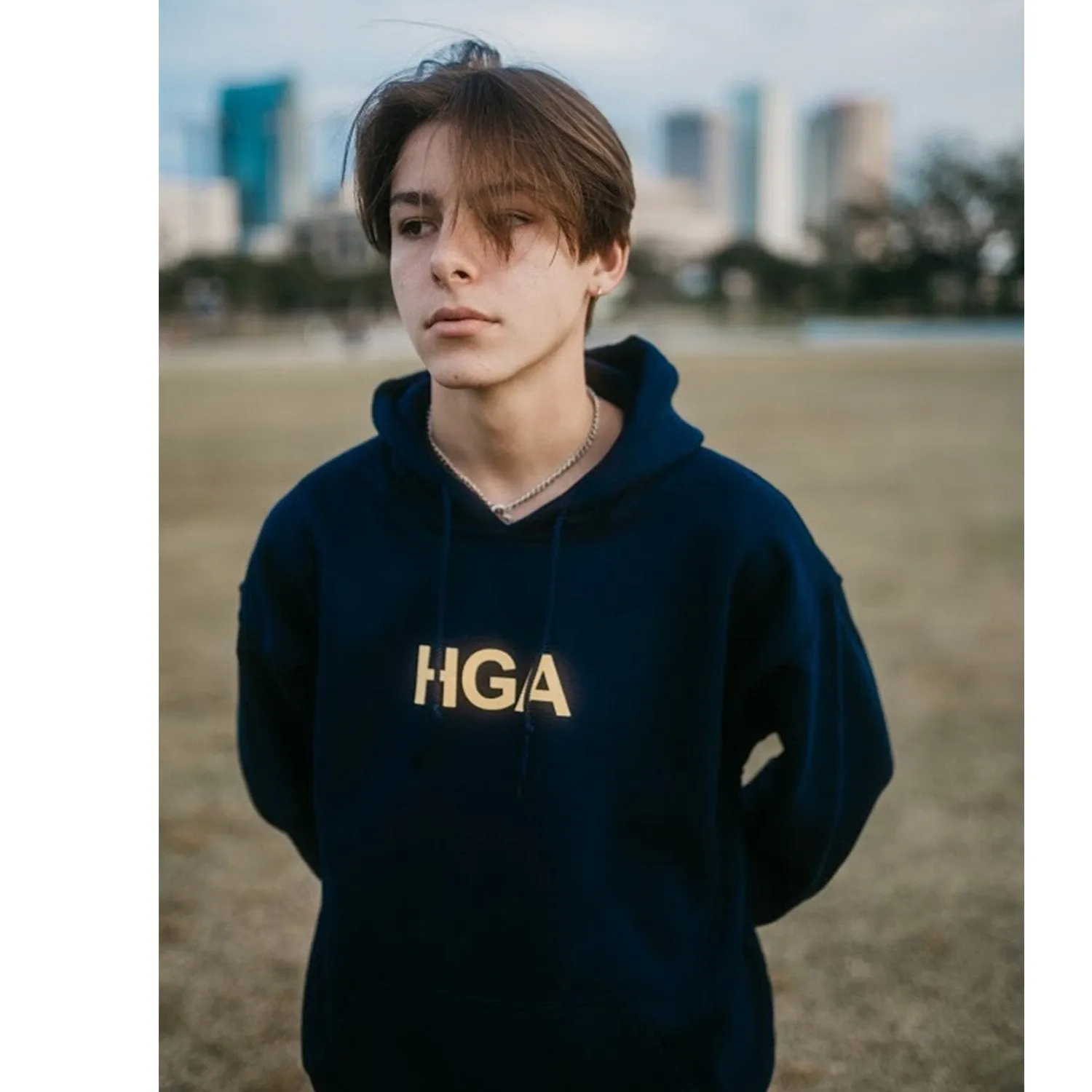 Navy HGA Hoodie - Comfortable, Stylish, Forgiven Collection