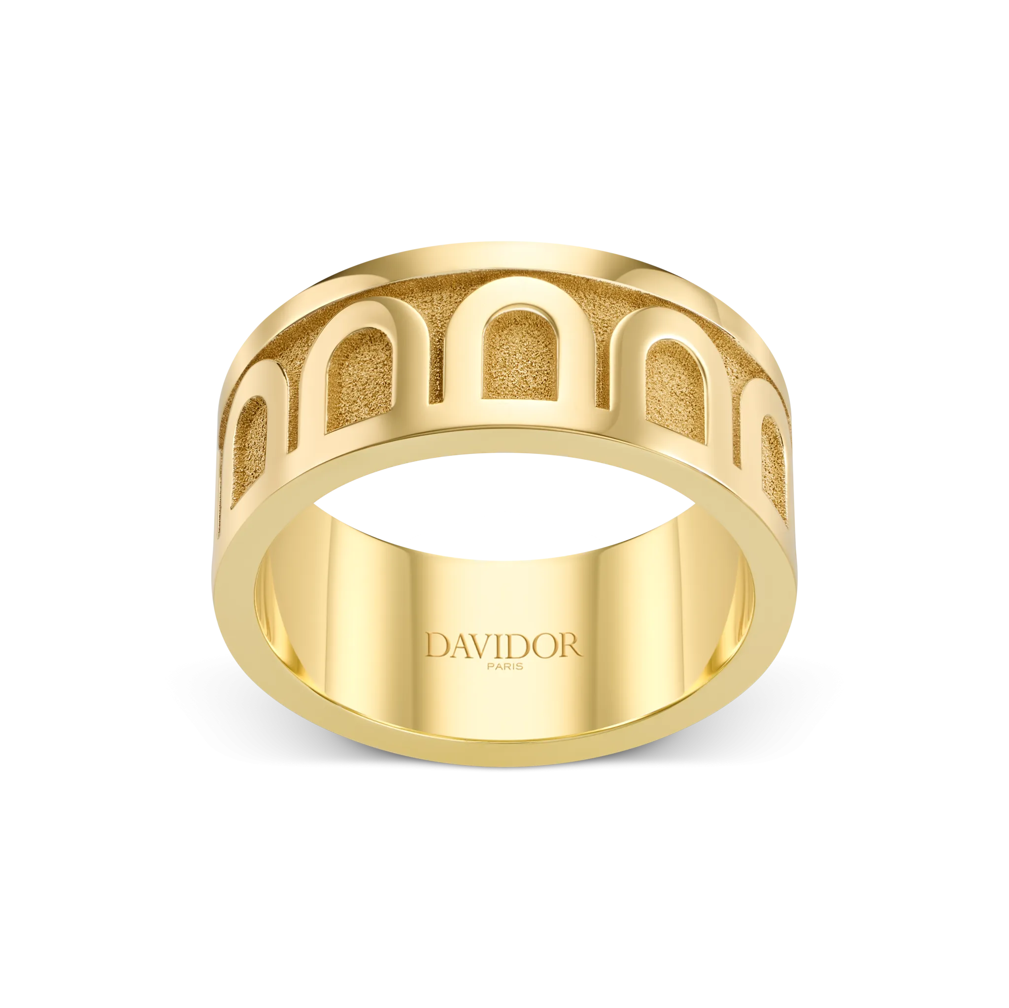 L'Arc de DAVIDOR Ring GM, 18k Yellow Gold with Satin Finish