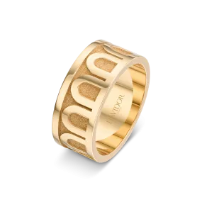 L'Arc de DAVIDOR Ring GM, 18k Yellow Gold with Satin Finish