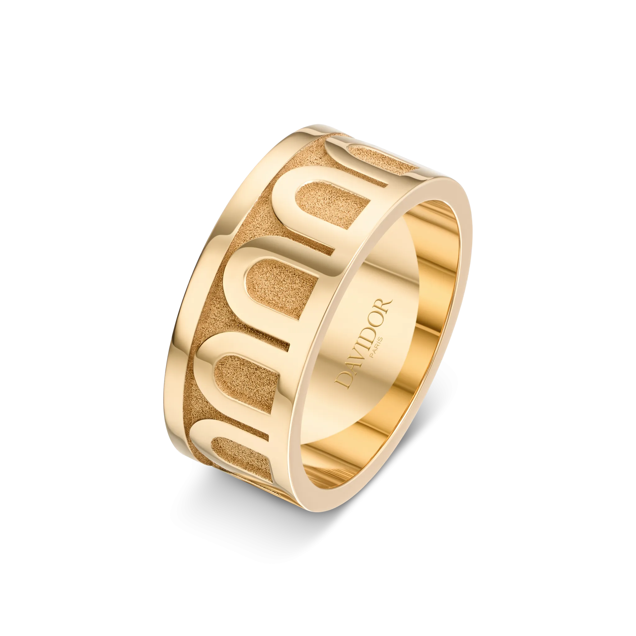 L'Arc de DAVIDOR Ring GM, 18k Yellow Gold with Satin Finish