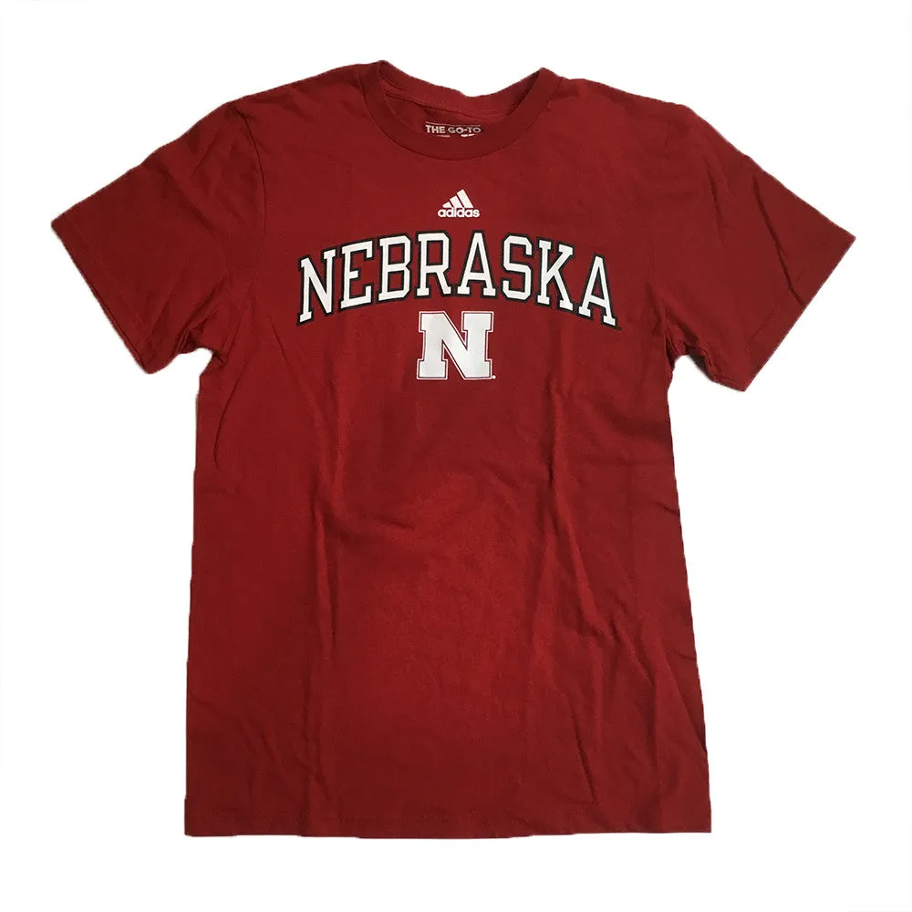 Nebraska Cornhuskers Adidas Arch Logo Go-To Tee