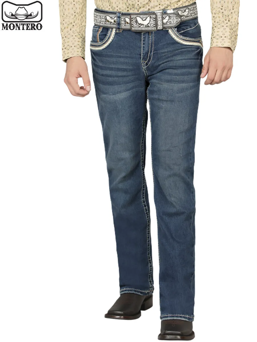 Pantalón para Hombre de Mezclilla Vaquero MONTERO (Heavy Denim) MT4618