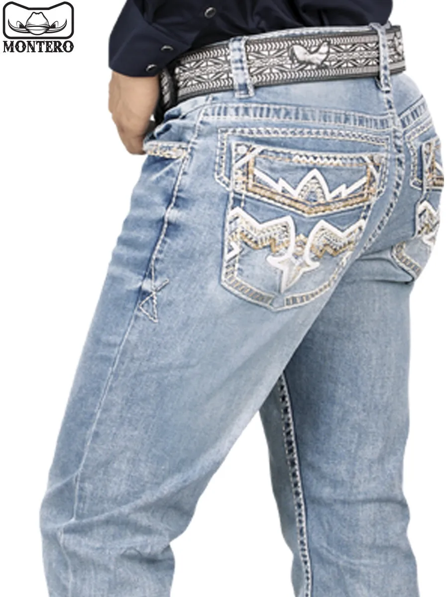 Pantalón para Hombre de Mezclilla Vaquero MONTERO (Heavy Denim) MT4619