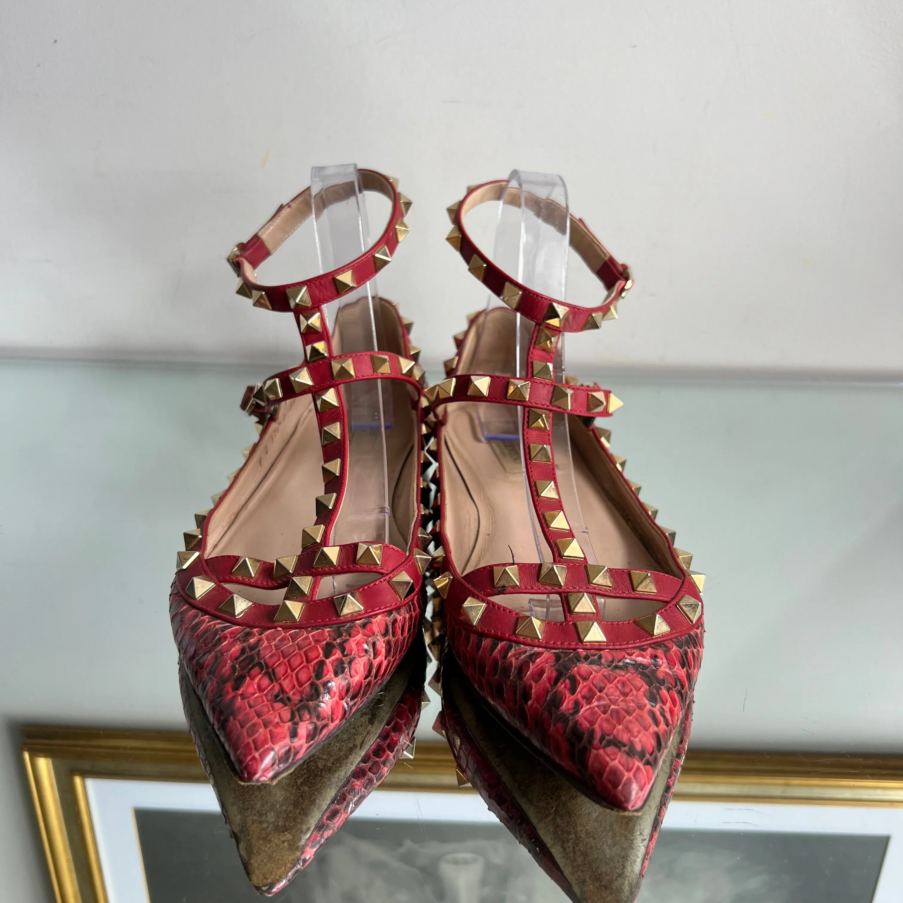 Sapatilha Valentino Rockstud Python