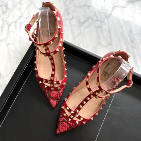 Sapatilha Valentino Rockstud Python