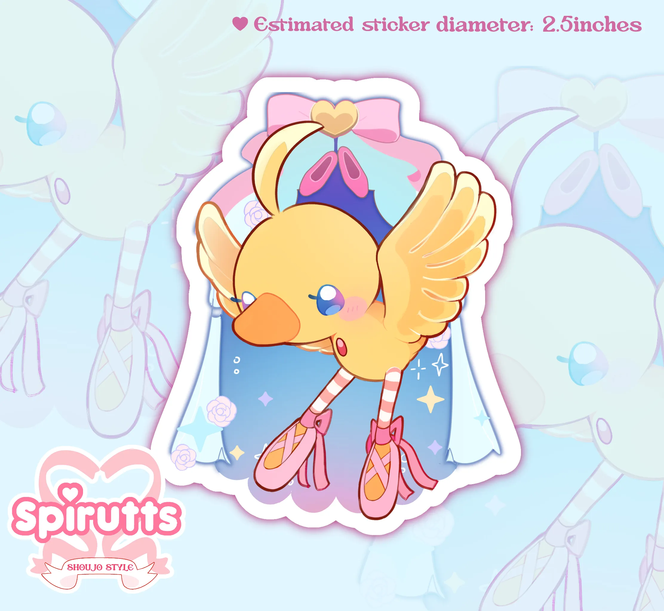 STICKER - Princess Duck - Glossy Vinyl Peelback