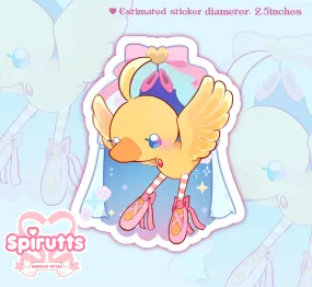 STICKER - Princess Duck - Glossy Vinyl Peelback