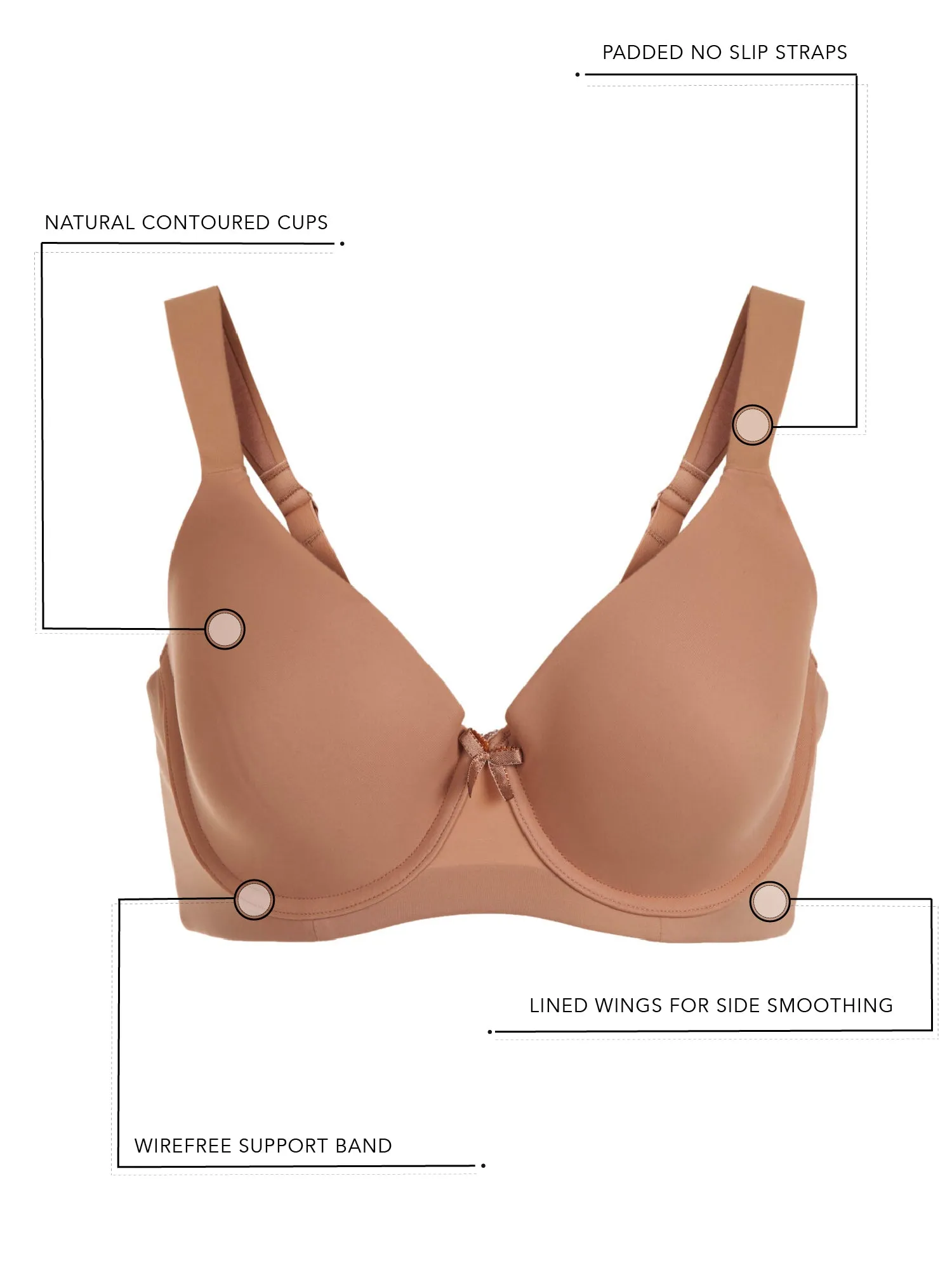 The Brigitte Classic - Wirefree T-Shirt Bra